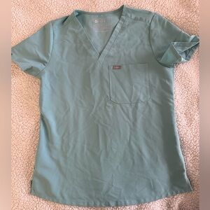 FIGS Women's Scrub Top in seaglass